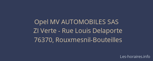 Opel MV AUTOMOBILES SAS