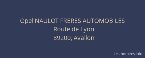Opel NAULOT FRERES AUTOMOBILES