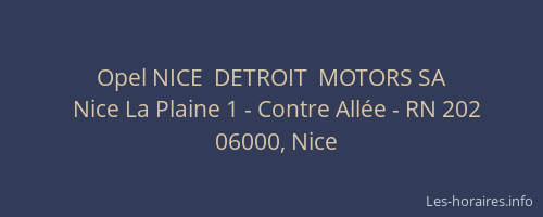 Opel NICE  DETROIT  MOTORS SA