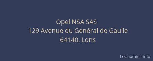 Opel NSA SAS