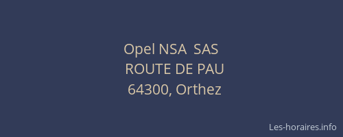 Opel NSA  SAS