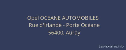 Opel OCEANE AUTOMOBILES