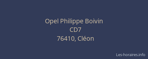 Opel Philippe Boivin