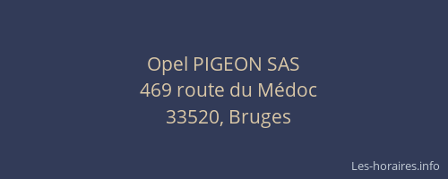 Opel PIGEON SAS
