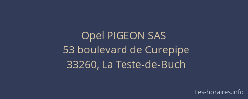 Opel PIGEON SAS