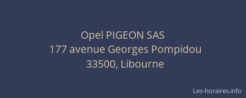 Opel PIGEON SAS