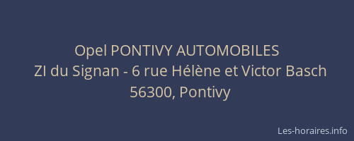 Opel PONTIVY AUTOMOBILES