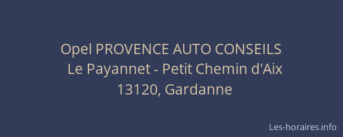 Opel PROVENCE AUTO CONSEILS