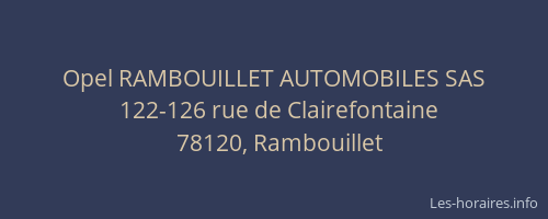 Opel RAMBOUILLET AUTOMOBILES SAS