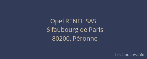 Opel RENEL SAS