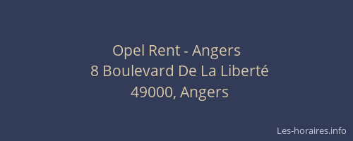 Opel Rent - Angers