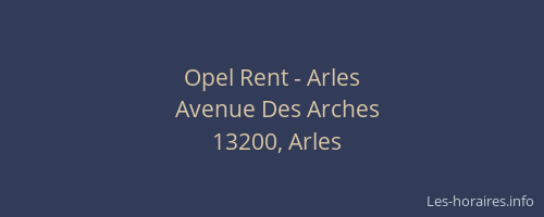 Opel Rent - Arles