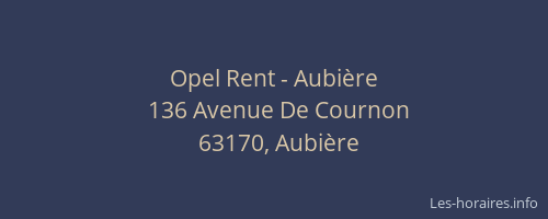 Opel Rent - Aubière