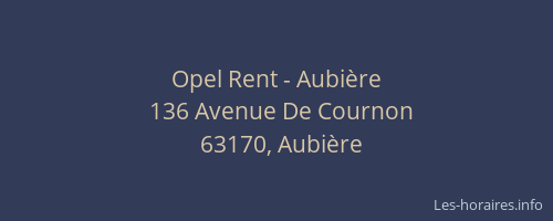 Opel Rent - Aubi&egrave;re