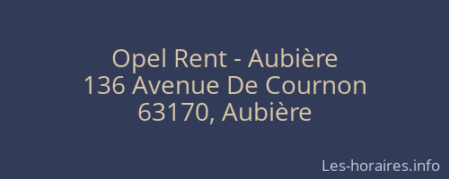 Opel Rent - Aubière