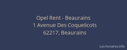 Opel Rent - Beaurains