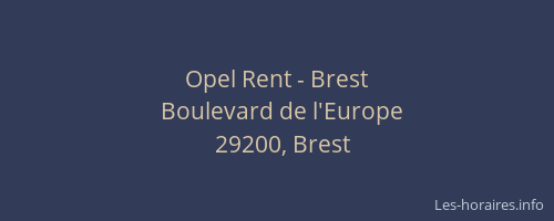 Opel Rent - Brest