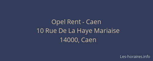 Opel Rent - Caen