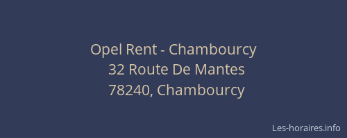 Opel Rent - Chambourcy
