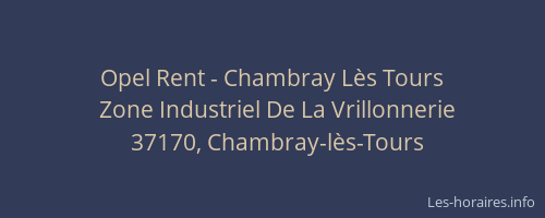 Opel Rent - Chambray Lès Tours