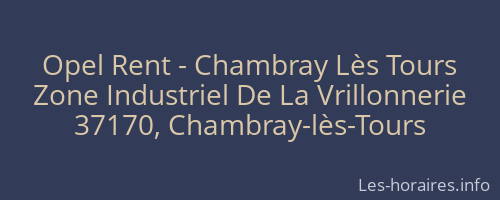 Opel Rent - Chambray Lès Tours