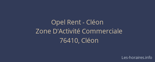Opel Rent - Cléon