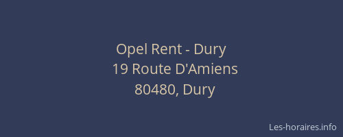 Opel Rent - Dury
