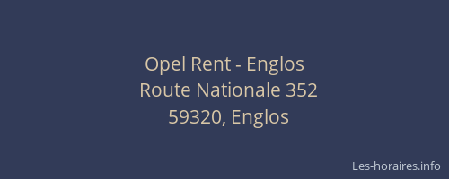 Opel Rent - Englos