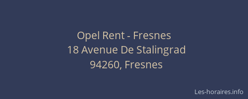 Opel Rent - Fresnes