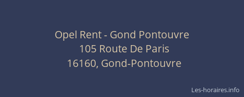 Opel Rent - Gond Pontouvre