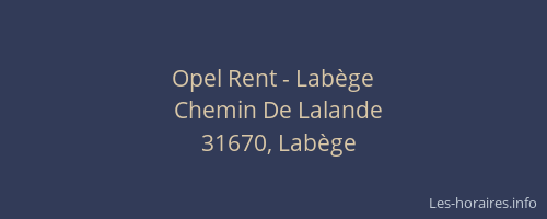 Opel Rent - Labège