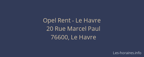 Opel Rent - Le Havre