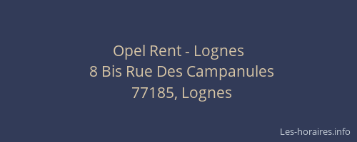 Opel Rent - Lognes