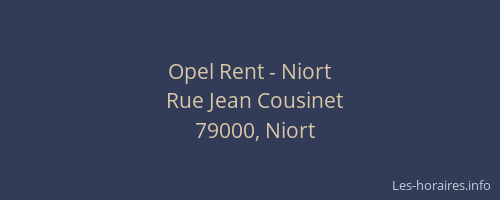 Opel Rent - Niort