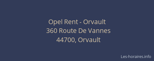 Opel Rent - Orvault