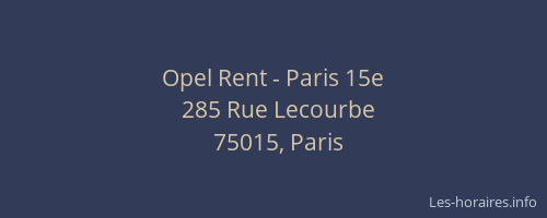 Opel Rent - Paris 15e