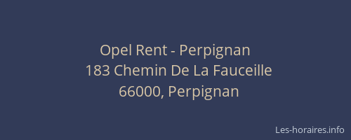 Opel Rent - Perpignan