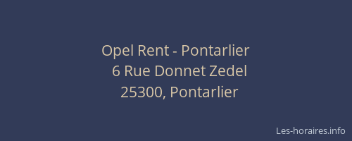 Opel Rent - Pontarlier
