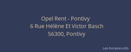 Opel Rent - Pontivy