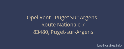 Opel Rent - Puget Sur Argens