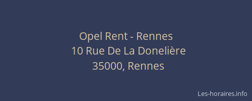 Opel Rent - Rennes