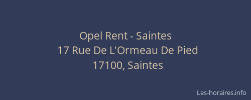 Opel Rent - Saintes