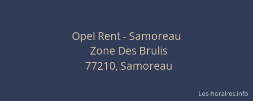 Opel Rent - Samoreau