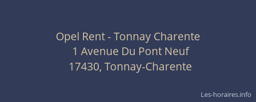 Opel Rent - Tonnay Charente