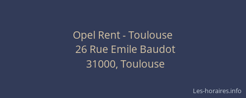 Opel Rent - Toulouse