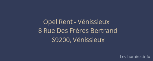 Opel Rent - Vénissieux