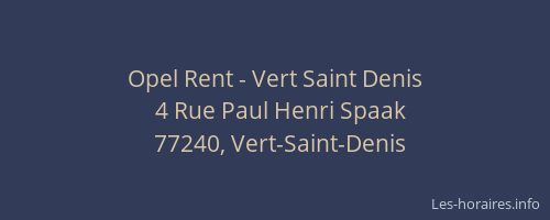 Opel Rent - Vert Saint Denis