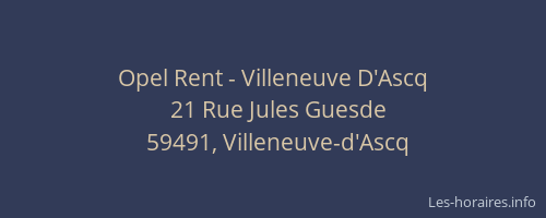 Opel Rent - Villeneuve D'Ascq