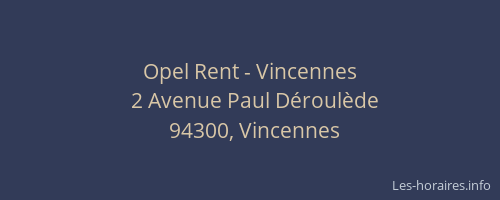 Opel Rent - Vincennes