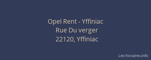 Opel Rent - Yffiniac